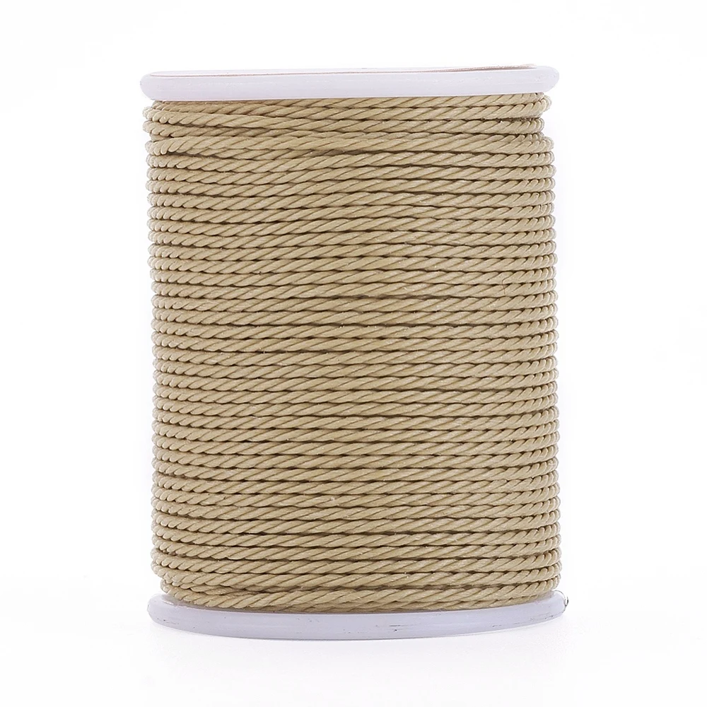PandaHall 1mm Gewachste Polyesterkordel Gedrehter Gewachster Faden für DIY Makramee Armbänder Halsketten Schmuckherstellung Zubehör – Detail 21