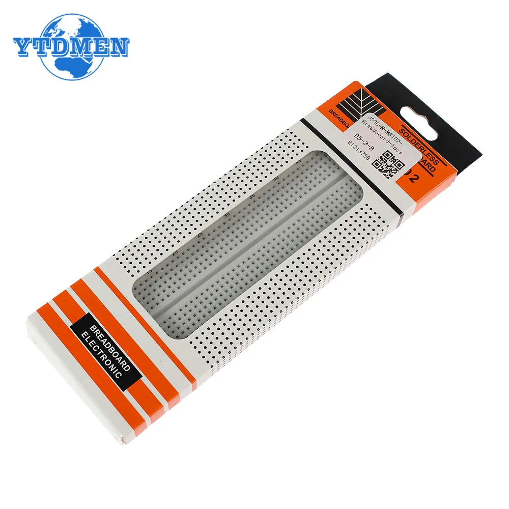 1PCS 400/830 Points Breadboard MB-102 Solderless PCB Test Board 400 Hole Bread Board MB102 Test Develop DIY for Arduino