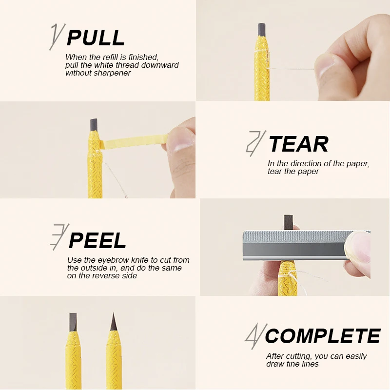 Eyebrow Pencil Waterproof Long Lasting Eyebrow Pencil Tattoo Tint Microblading Make Up Cosmetics Eye Brow Pencil 5