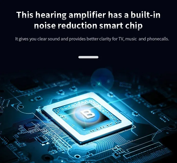 Rechargeable Portable Mini Boost Hearing Earphones Long Battery Life Power Display Noise Reduction Earbuds For Elderly Gifts