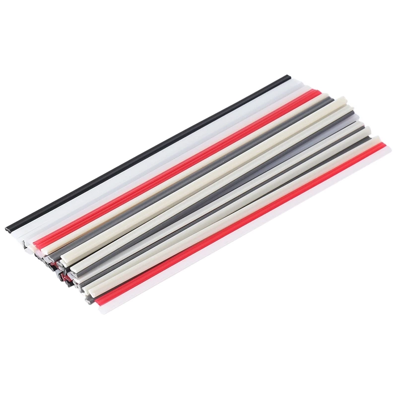 

50PCS Plastic Welding Rods - PP/PVC/PE Plastic Welder Rods For Hot Air Tools 10 Inch (Each Color 10PCS)