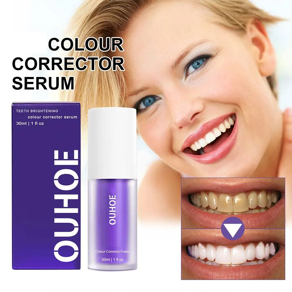 

Whitening Toothpaste Teeth Repair Corrector Brightening Cigarette Stains Cleaning Remove Yellowing Tooth 30ml Reduce Care C9O2