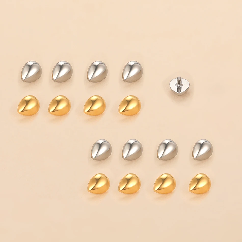 1/5개 티타늄 마이크로 더멀 앵커 탑 엔드 피어싱 (라브렛, 헬릭스, 혀, 눈썹 피어싱, 스킨 다이버 표면 섹시 주얼리)