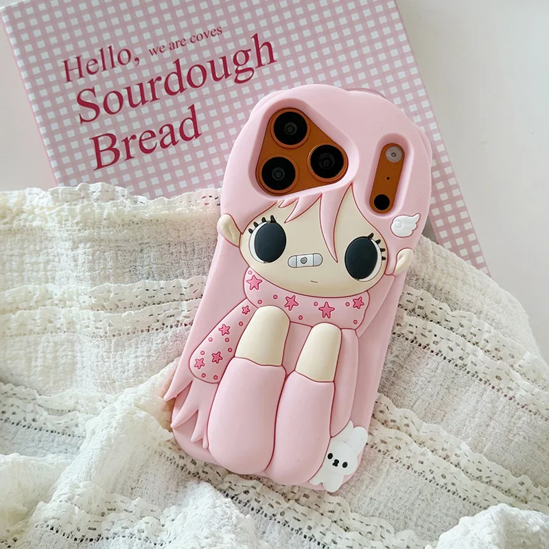 Cute Star Scarf 3D Cartoon Silicone Soft Phone Case