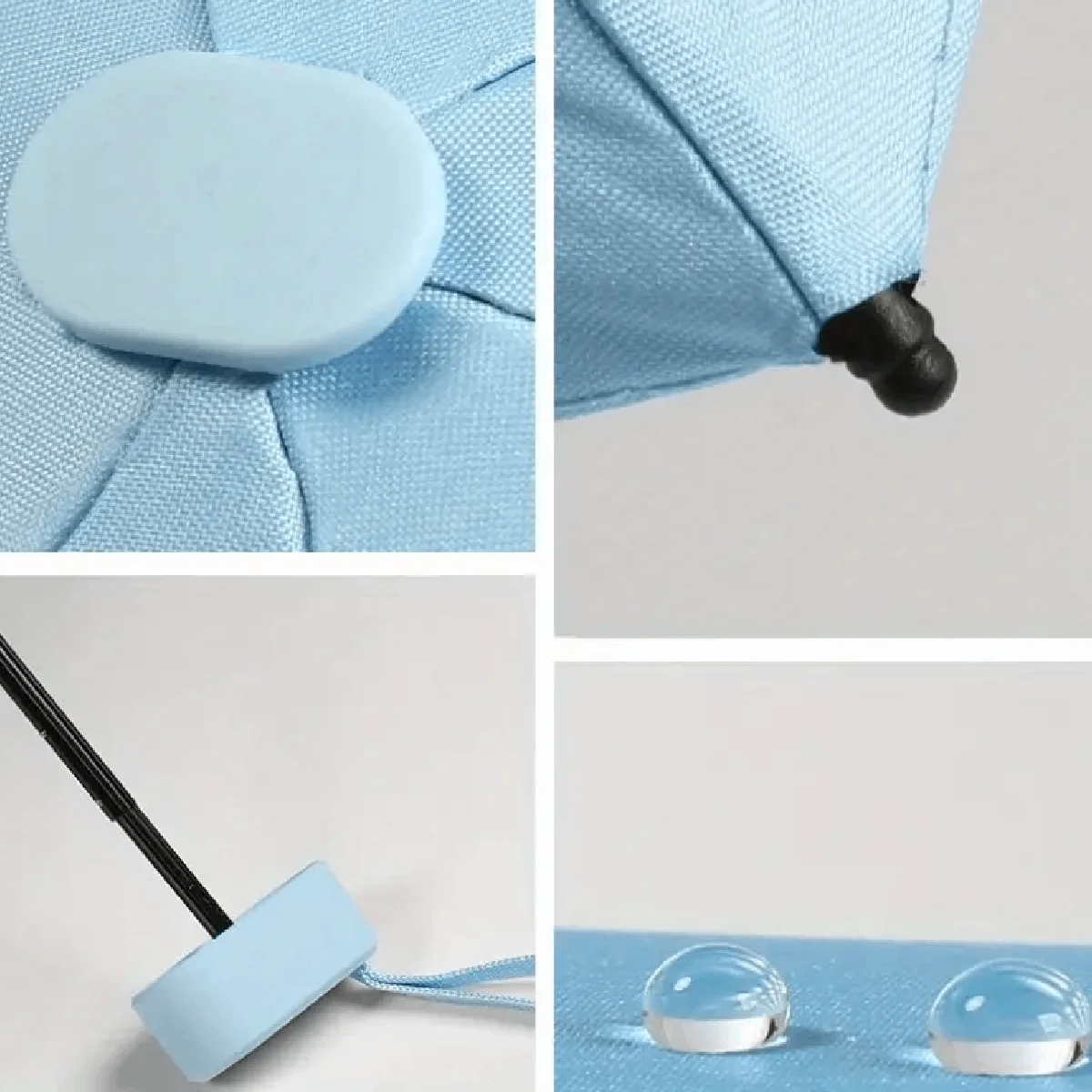 Simple Travel Portable Ultra-light Sixfold UV-resistant Mini Umbrella 1pc