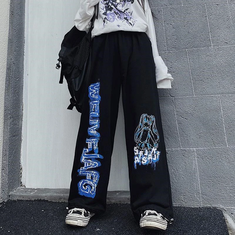 Casual Gothic Pants Streetwear Women Autumn Black Joggers Harajuku Trousers Hip Hop Rock Pants Summer Punk Cargo Pants Females capri trousers