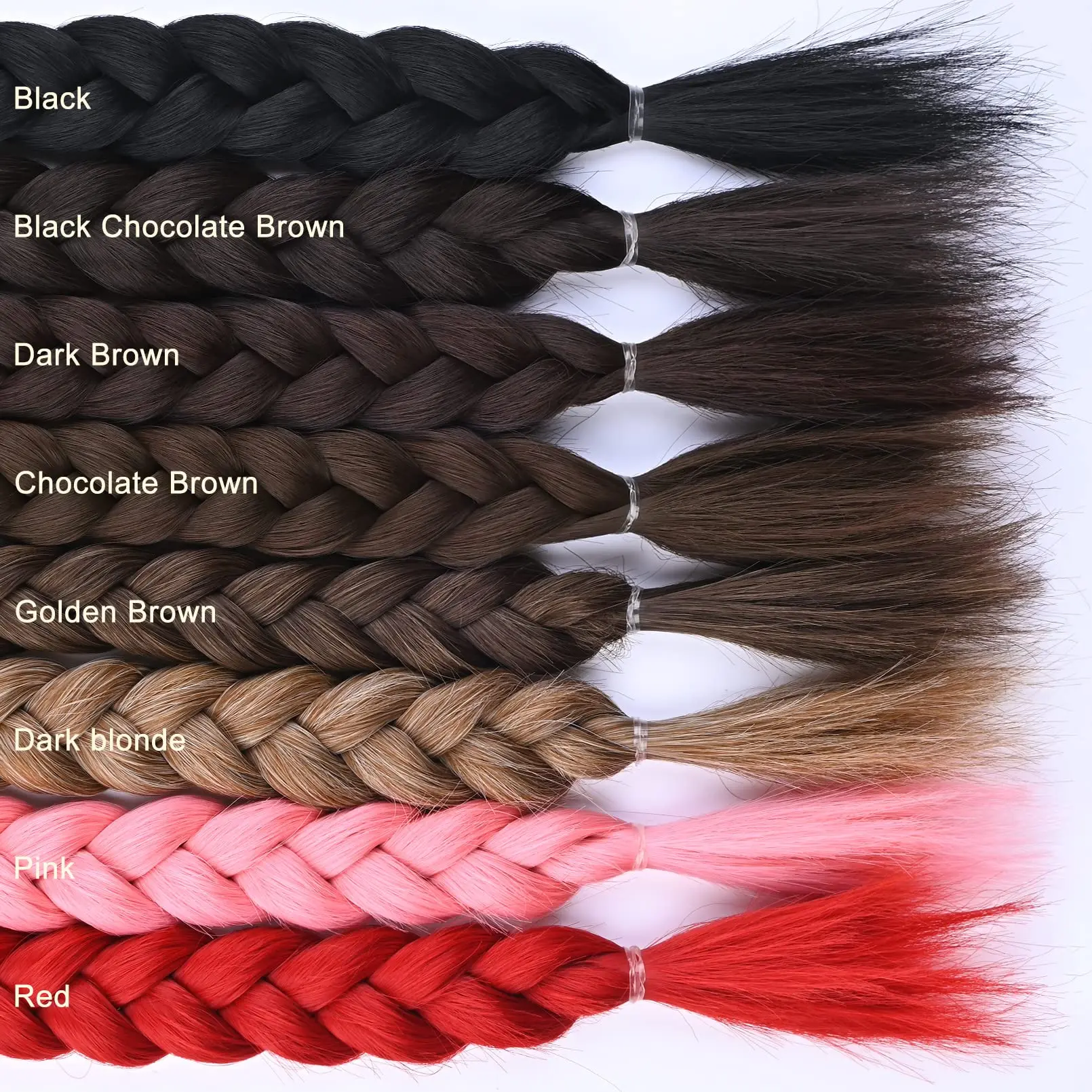 OLACARE Synthetic DIY Ponytail Extensions Boxing Braids Ponytail Hair Rope For Women High Temperature Fiber Black Brown Ponytail