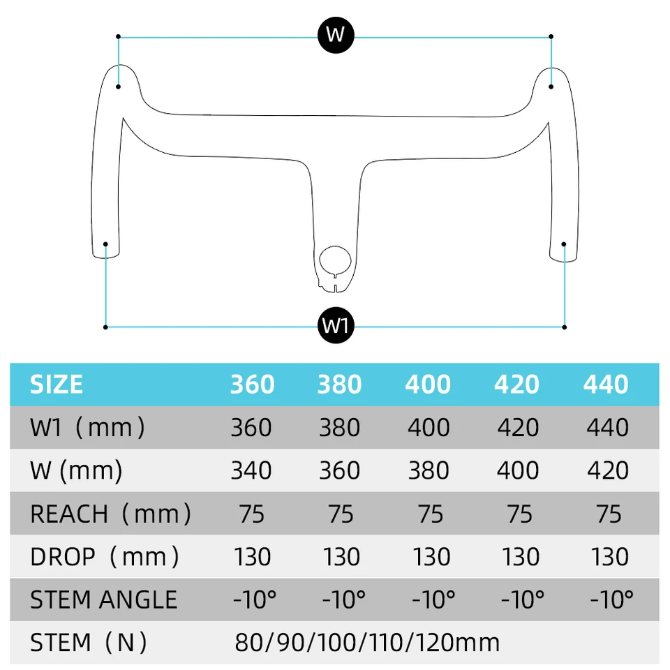LEXON VERO 超軽量統合カーボンロードハンドルバーフルインナー
