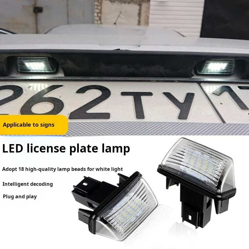 

Suitable For Peugeot 307 Sedan 206 207 308 306 406 407 5008 License Plate Light Led Rear License Plate Light