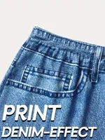 Women's Plus Size Light Blue Straight Leg Jogger Pants Comfortable Casual Wear for Daily Outfits Independence Day - Image 5