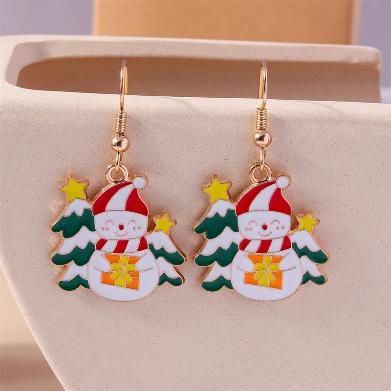 Mode Weihnachten Deer Tropfen Ohrringe Niedlichen Tier Baumeln Haken Ohrringe Frauen Mädchen Neue Jahr Party Urlaub Schmuck Dekoration – Detail 15
