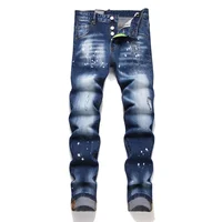 Dsq2 Mens Stretch Skinny Jeans Quality Luxury Brands Men Classic Black Denim Pants Male Fashion Ripped Jeans  Men Clothing D2 2