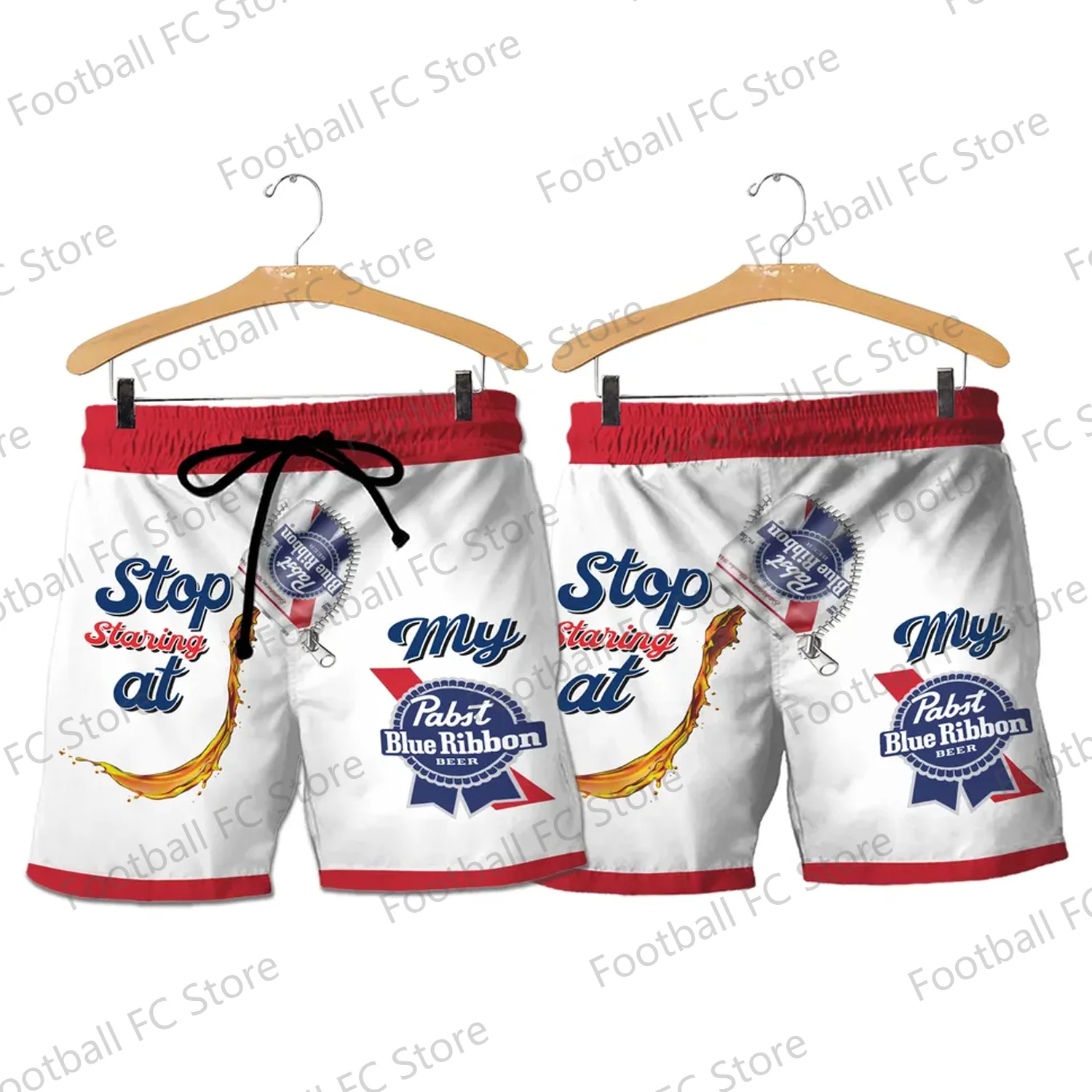 Pabst Blue Ribbon Man Shorts, Shorts For Men, Pabst Blue Ribbon Swim Shorts