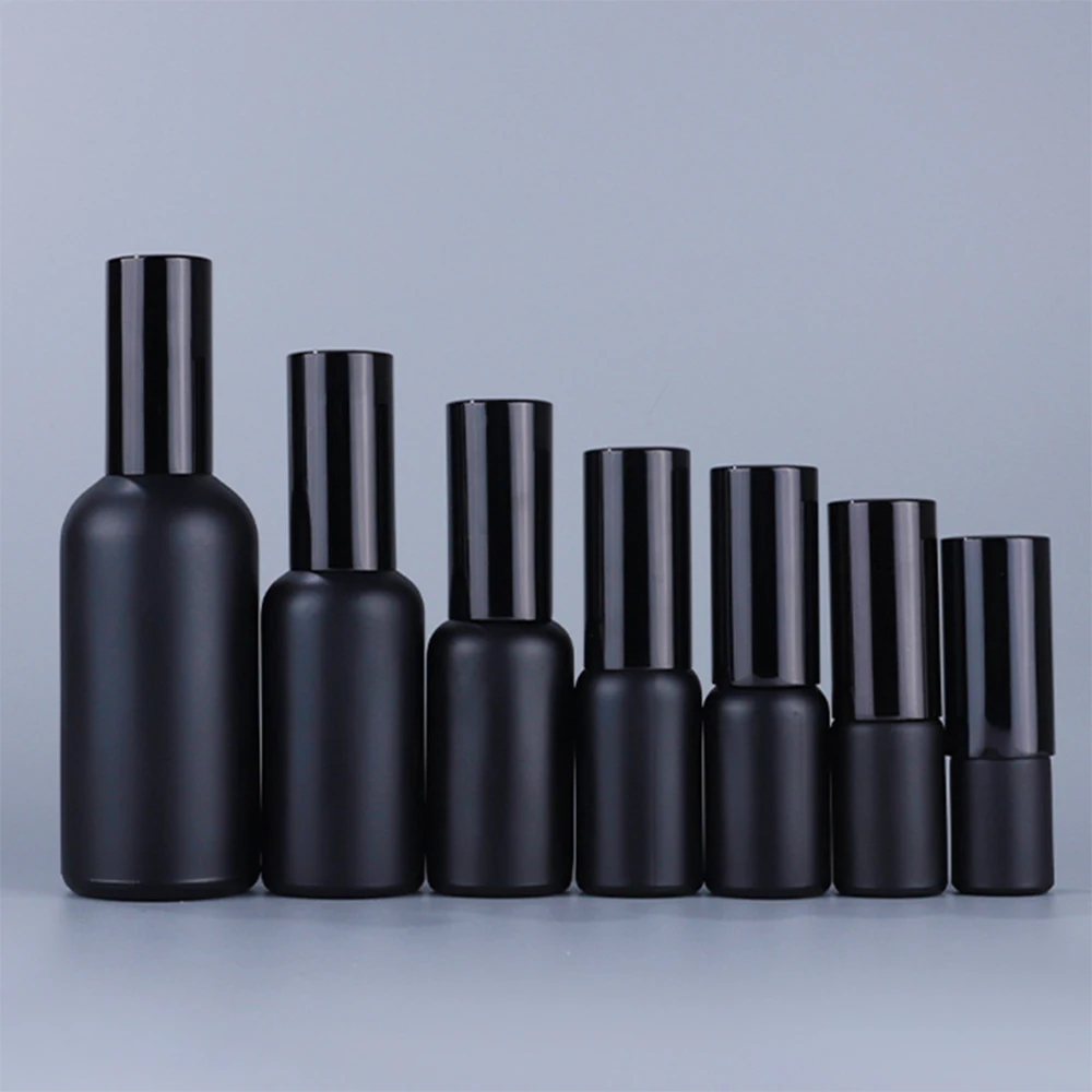 5-100ml 블랙 스프레이 오일 병 자수정 스프레이 병 30ml 매트 블랙 향수 스프레이 병