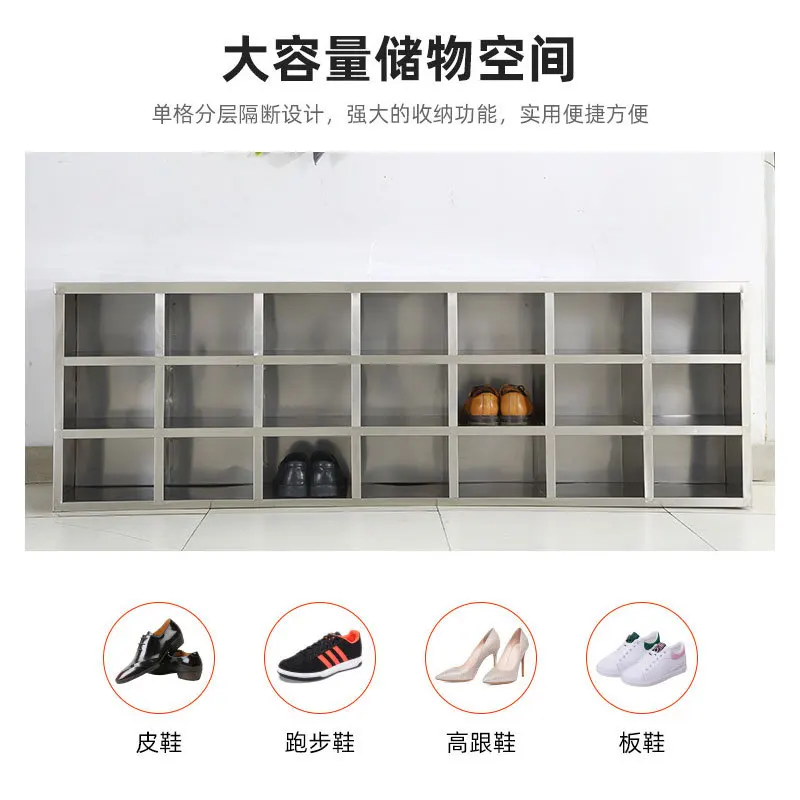 

304 stainless steel shoe cabinet dust-free food factory cabinet purification workshop dressing room cabinet double-sided shoes w