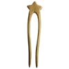Green Sandalwood Star Double Hairpin Decorative Stick Pins for Women Daily Wear French Accessories Buns Shaped 1
