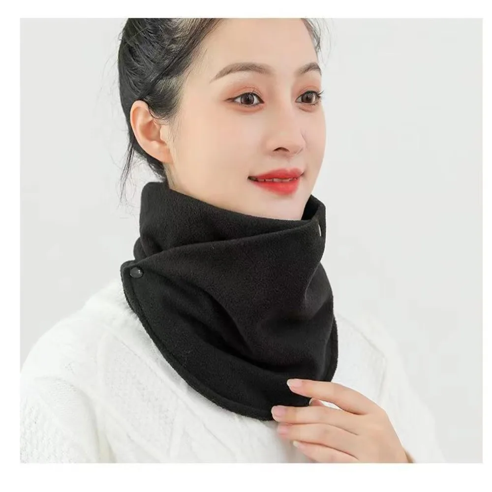 Description Picture 2 of itemDouble Layer Fleece Neck Scarf Thickened Warmth Autumn Neck Sleeve Men Scarf Women' Scarves Plush Winter Neckerchief Scarf Ring