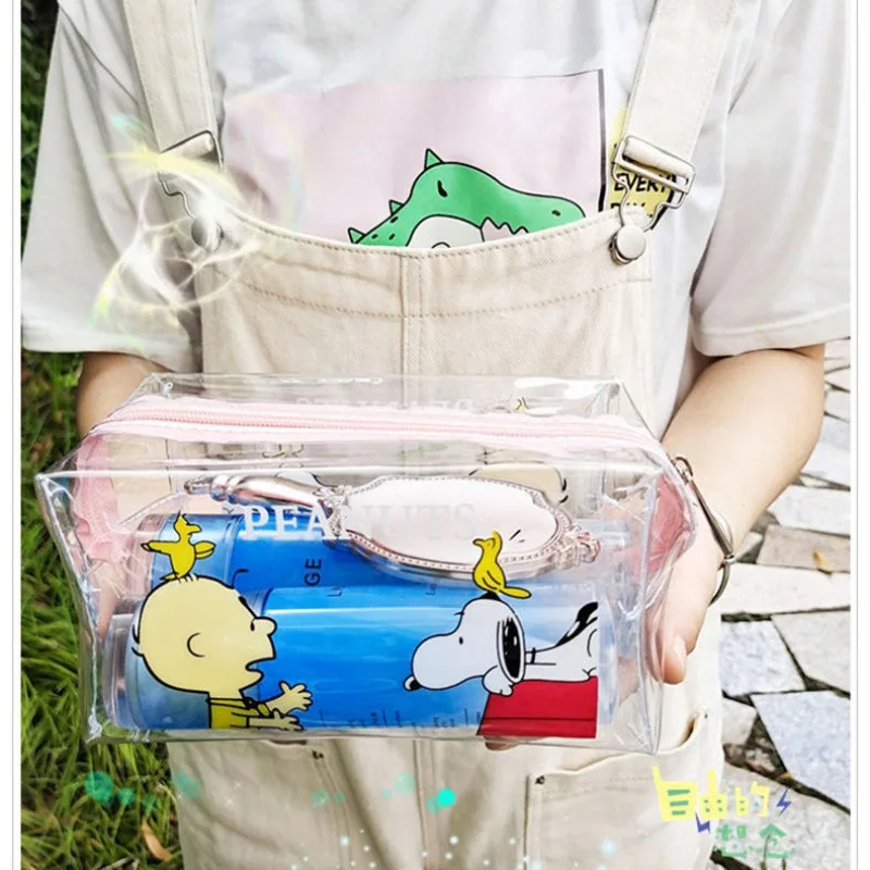 Portable Makeup Bag Transparent Waterproof Large Capacity Cute Girl Toilet Special Bag Makeup Bag Travel 2