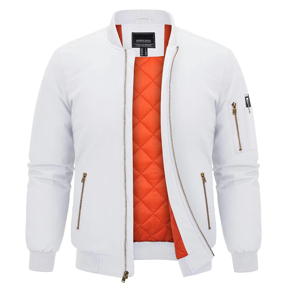 TACVASEN Winter Bomber Jackets Mens Thick Warm Lining Retro Pilot