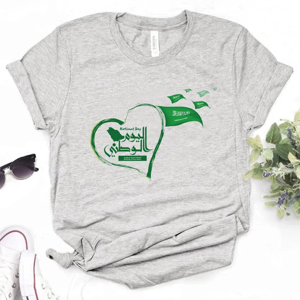 

Saudi National Day top women summer graphic Tee female graphic clothes