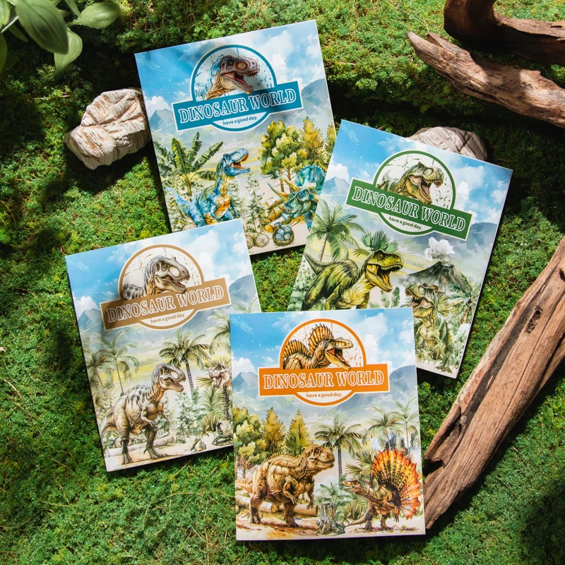 4 styles 15 pcs Dinosaur World Series PET sticker Decorative paper Diy Diary Album Scrapbooking Material Junk Journal Supplies decorative stickers paper stickers animal stickers handbook stickers diy scrapbooking accessories