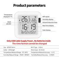 Tuya WiFi Temperature Humidity Smart Sensor With Backlight for Smart Home Var SmartLife Work with Alexa Google Assistant - Image 6