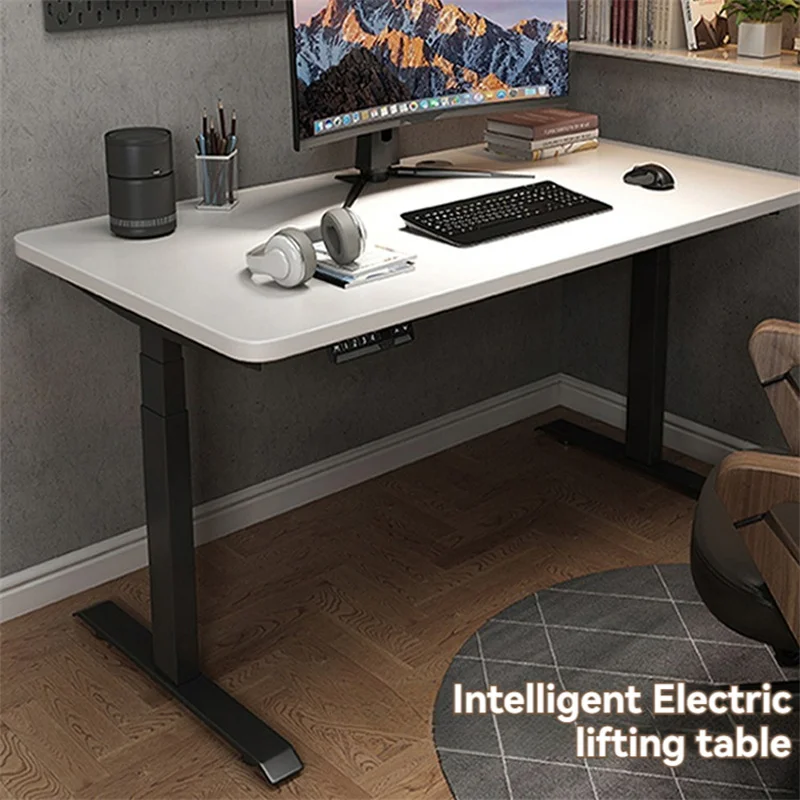 Lifting Three Section Dual Motor Table Desk Frame Height Adjustable Standing Desk Memory Control Home Office