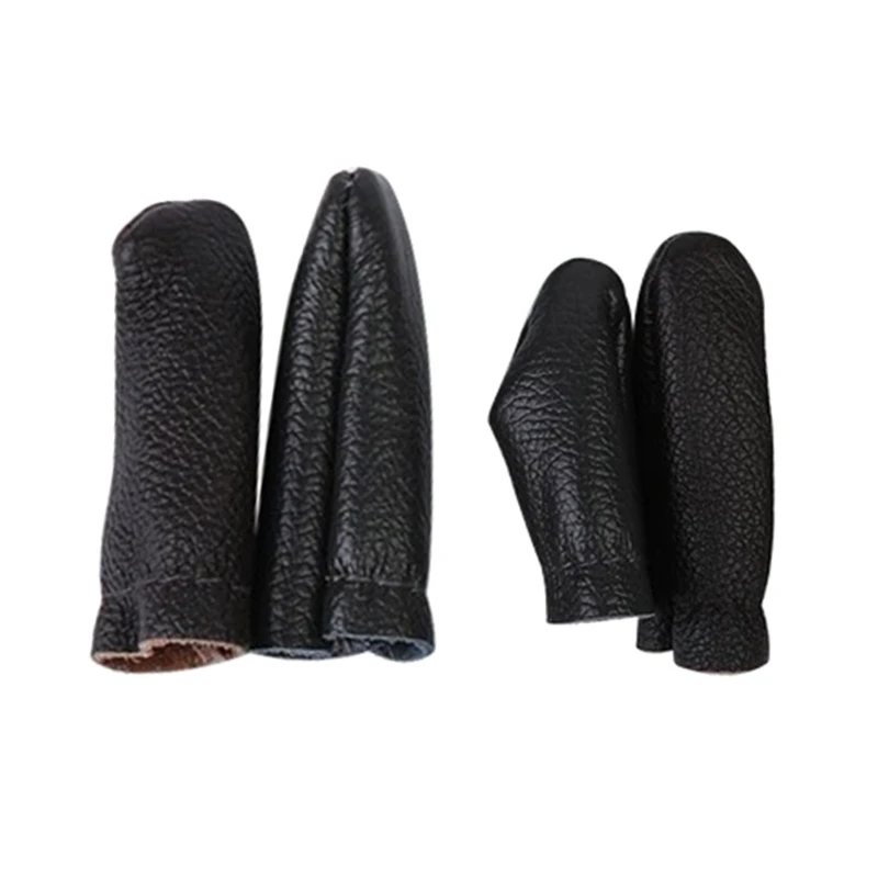 

X6HD 5 Sets/10Sets Leather Finger Protector, Needle Felting Knitting Finger Thimble Finger Cots for Hand Sewing Needlework