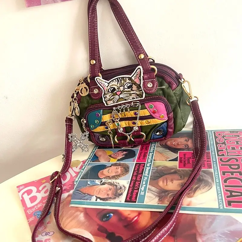Women Tote Shoulder Crossbody Bag Retro Vintage Japanese Y2k Babes Style