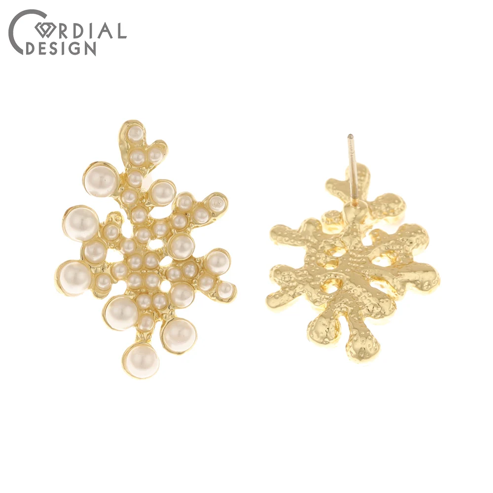 

Cordial Design 50Pcs 17*24MM Jewelry Accessorie/Earring Stud/Branch Shape/Imitation Pearl/Hand Made/Jewelry Findings & Component