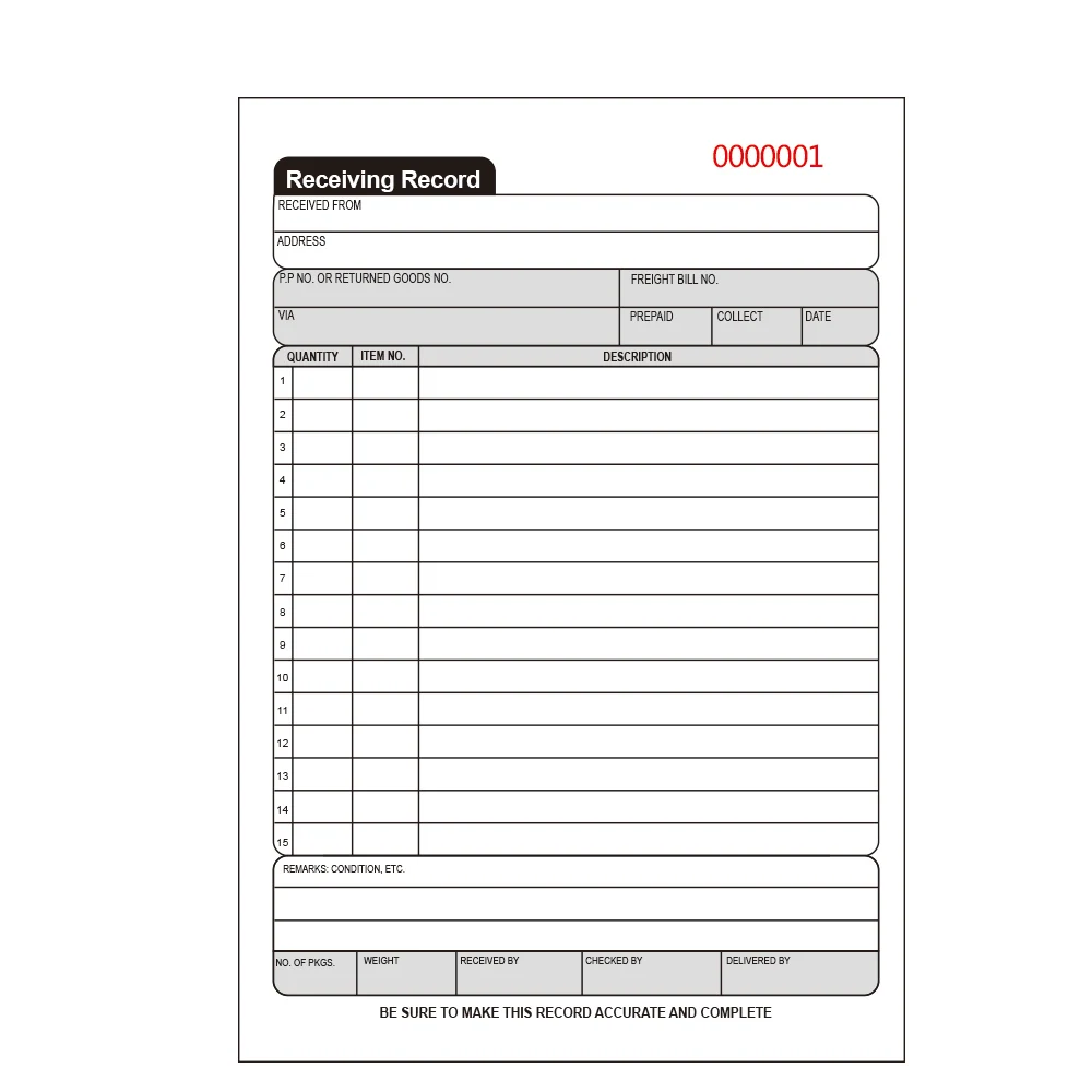 Statement Book, 2-Part Carbonless, White/pink, 5.5 x 8.26 Inches, 50 Sets
