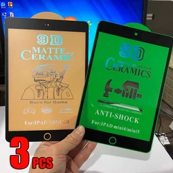3 - Pack 9D Matte Ceramics Screen Protector - HD Anti - Shock Full Coverage - Clear Film (Green) (For iPad Pro 12.9)