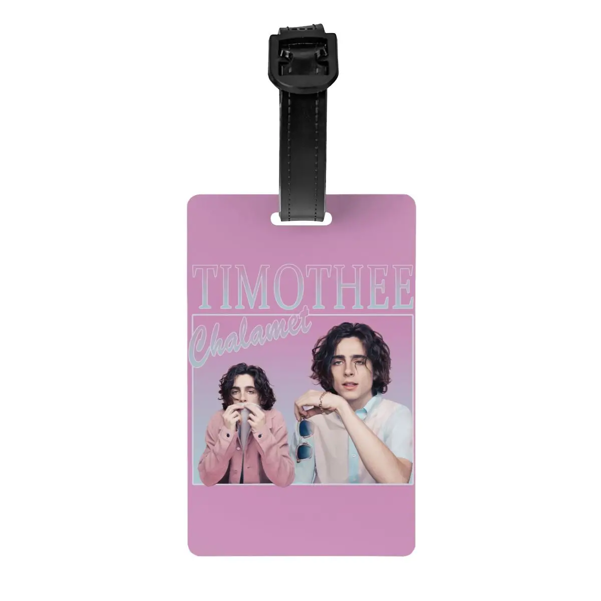 

Custom Timothee Chalamet Luggage Tag Privacy Protection Vintage 90s Aesthetic TV Baggage Tags Travel Bag Labels Suitcase