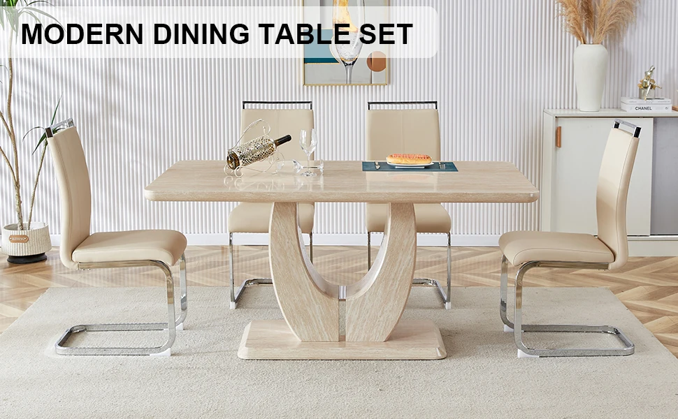 Modern Dining Table Set For 6