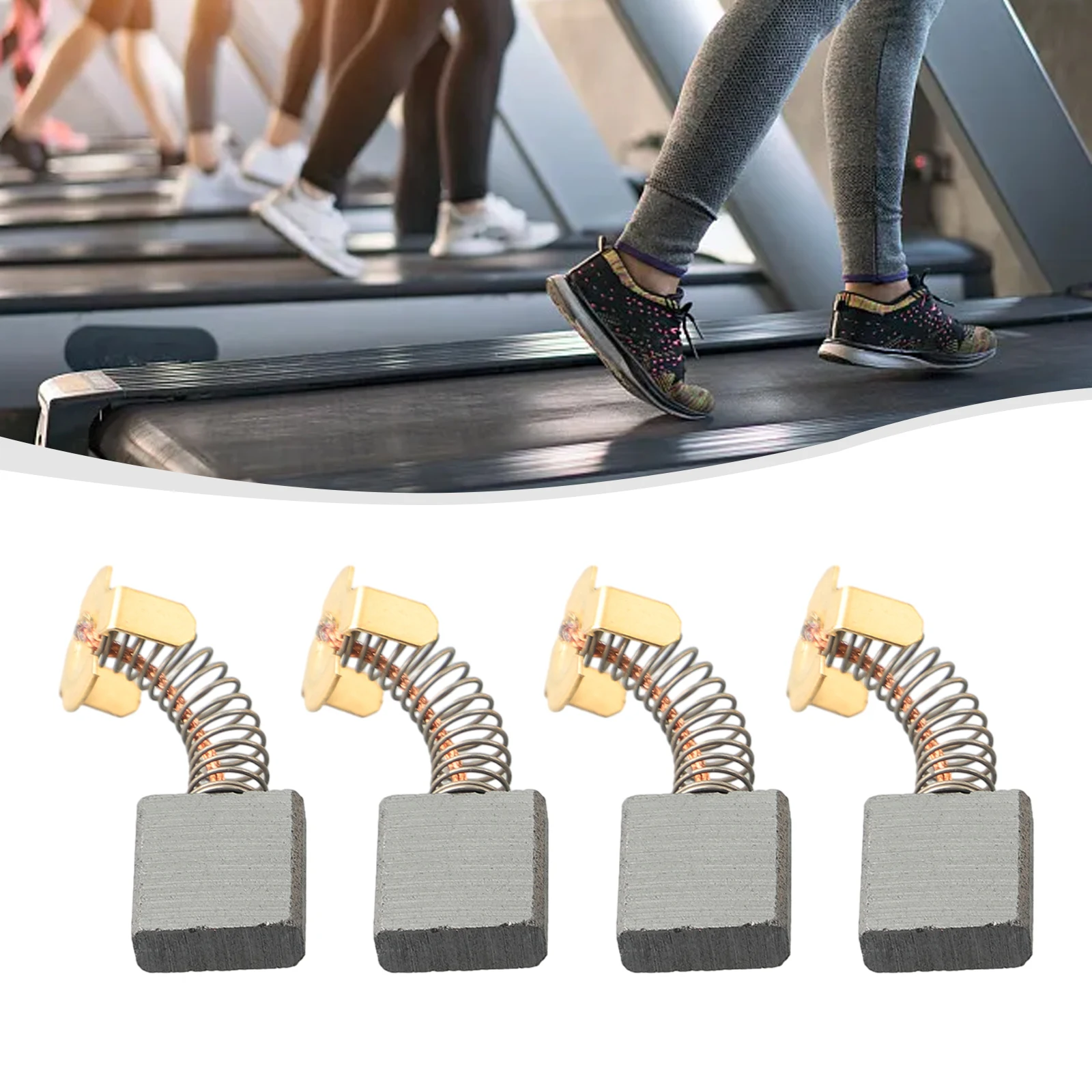 Long Lasting Carbon Brush For Treadmills Compatible With Greenmaster GMD 118 1 And Reebok Fusion E12 4 Pieces