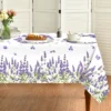 Spring Purple Lavender Floral Waterproof Tablecloth Wedding Party Decor Summer Flowers Rectangle Table Cloth Dining Table Decor 1