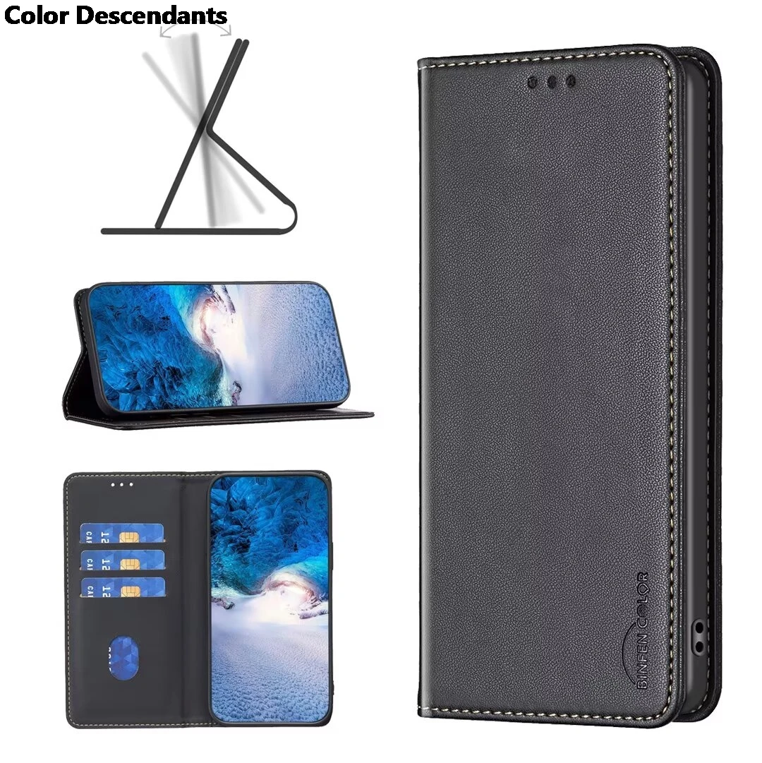 Wallet Slot Magnetic Flip Leather Case - Premium Protective Cover with Card Holder