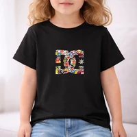 T-shirt à col rond + short pour enfants, ensemble deux pièces, vêtements à la mode pour garçons et filles de 3 à 12 ans, ensemble décontracté à manches courtes, sport, été 3