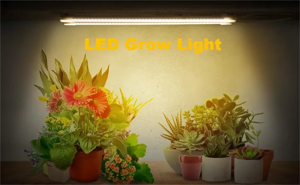 Description Picture 2 of itemLED Plant Grow Light Strips Full Spectrum for Indoor Plants with Auto ON/Off Timer 48 LEDs 4 Dimmable Levels Sunlike Grow Lamp