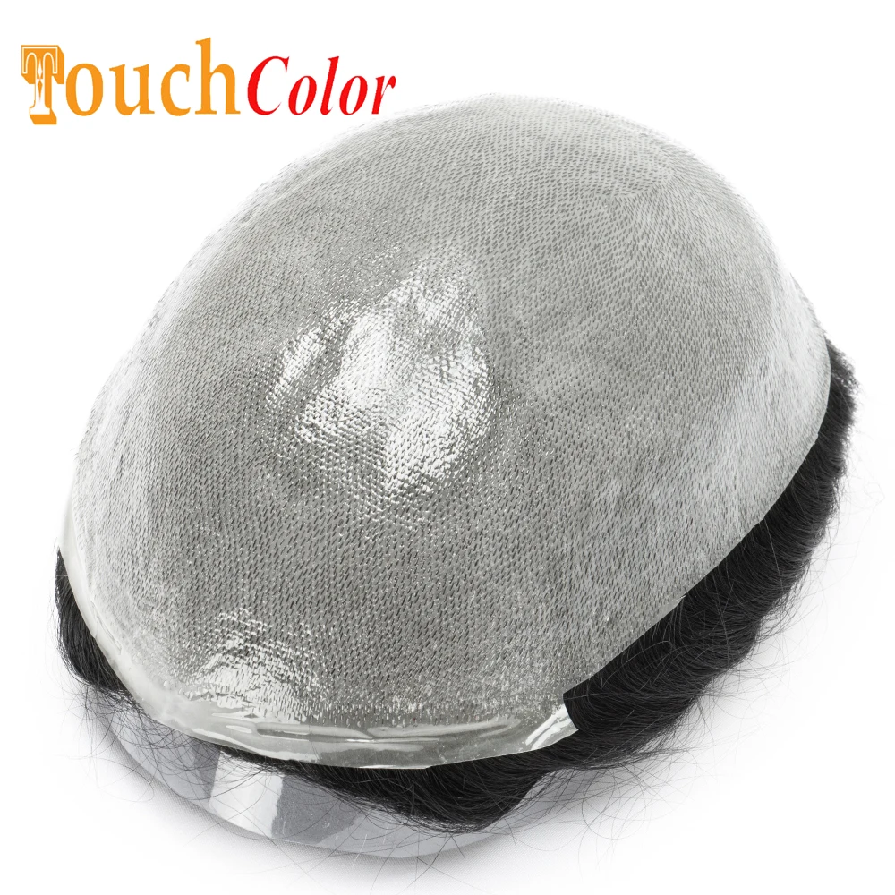 Human Hair Toupee-0.03mm Ultra Thin Skin, Men's Capillary Prosthesis, Invisible Wig, Natural Hairline, Human Hair System