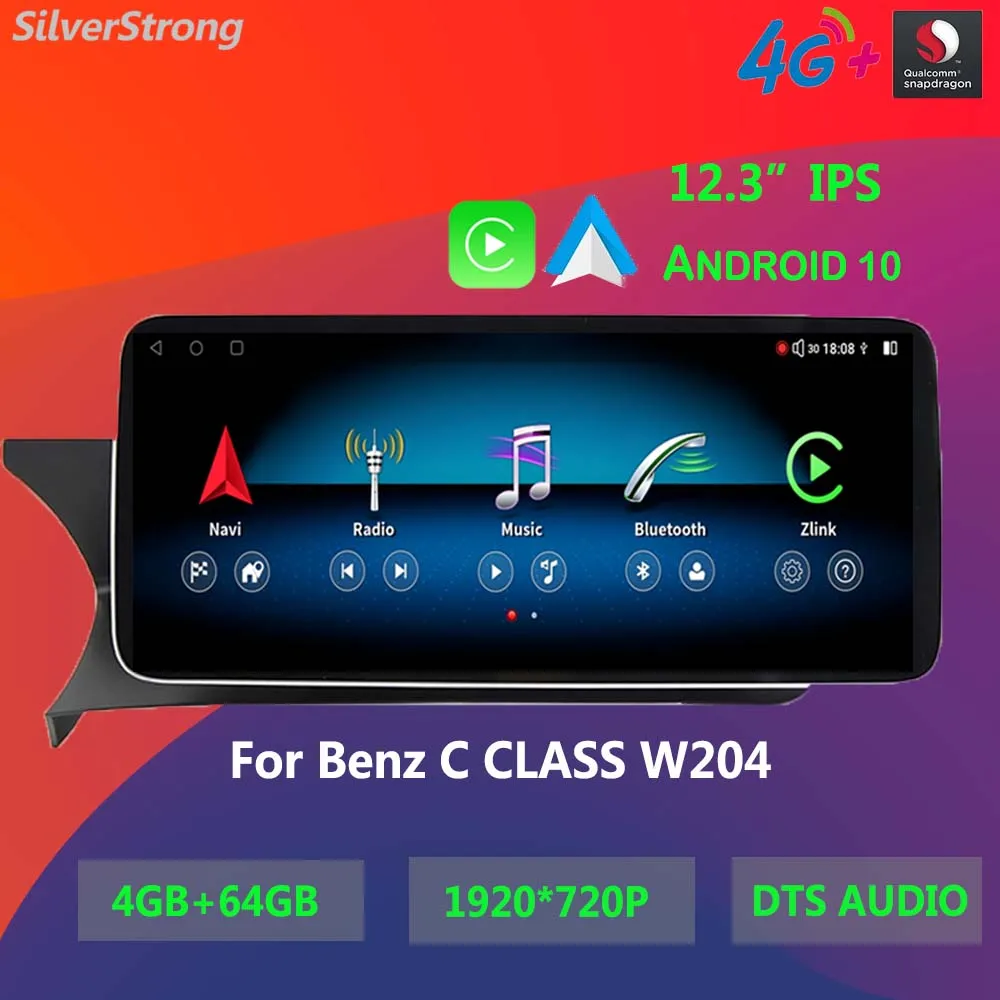 

12.3" Android For Mercedes Benz C-Class W204 S204 2007 2008 2009 2010 8Core Car DVD Radio Multimedia Player GPS Navigation