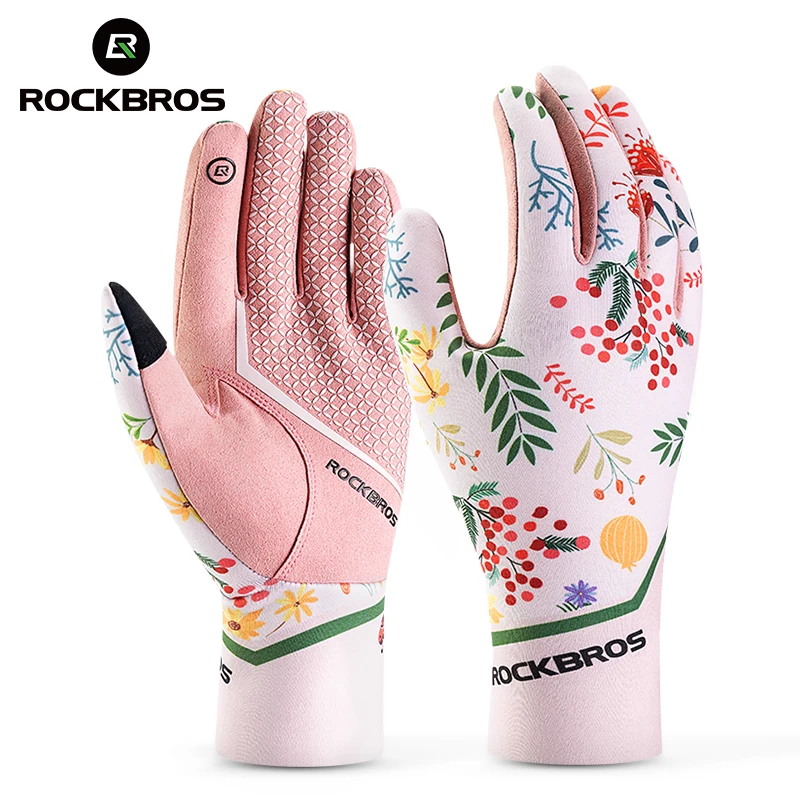 ROCKBROSWomenCyclingGlovesSpringAutumnTouchscreenExtendedWrist