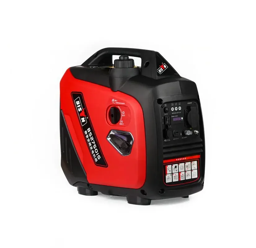 AC220V 80cc 4L 2kw Portable Silent Inverter Gasoline Generator,Hand Pull Start,Digital display,Outdoor Camping Power Supply