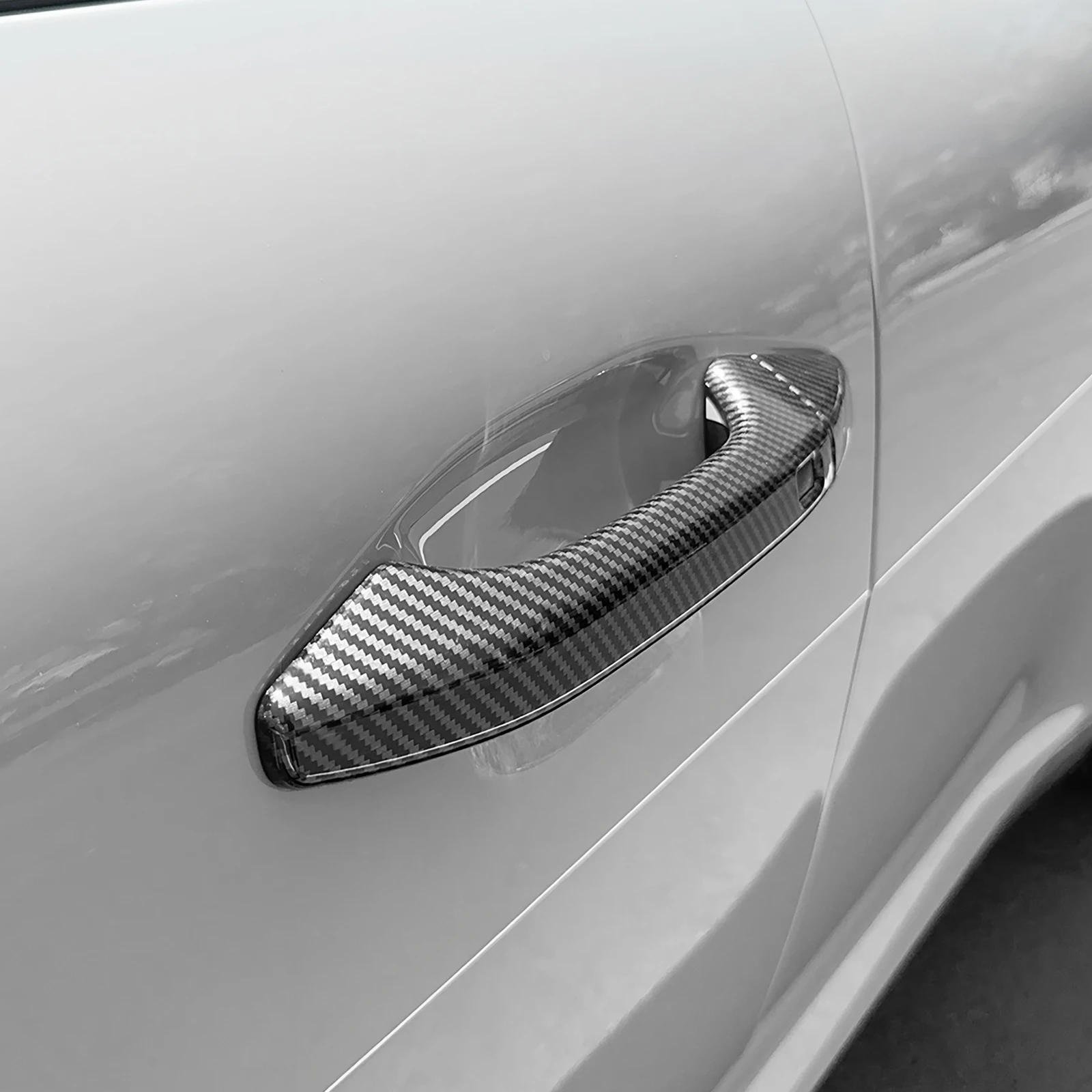 Real Dry Carbon Fiber Exterior Door Handle Cover For Nissan Fairlady