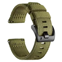 Canvas Watch Strap, 22mm Width - Versatile and Stylish Wristband Replacement - Other 22mm width (Army Green)