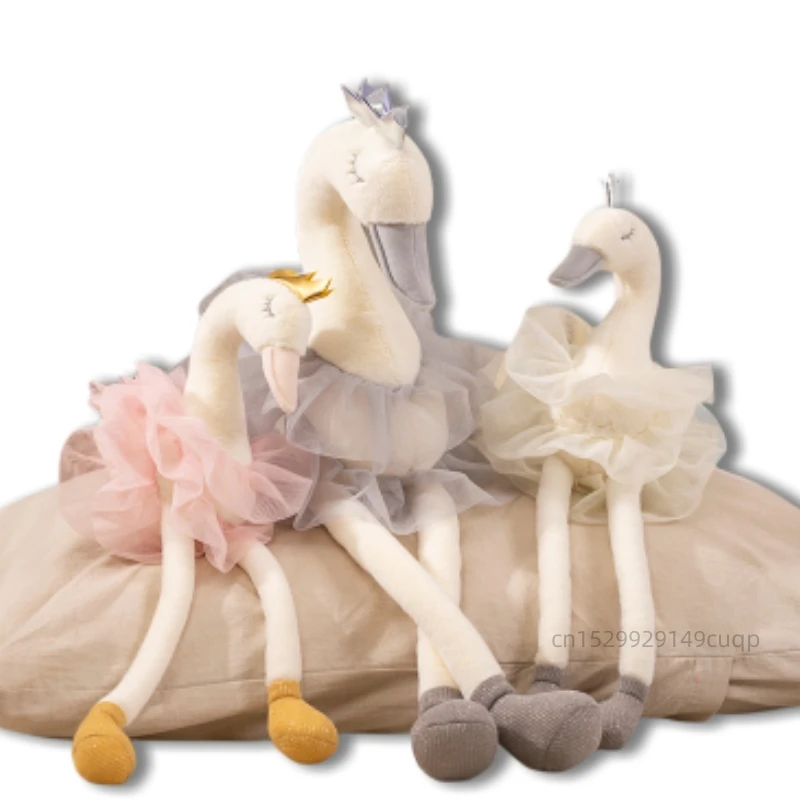 

Милый мультяшный лебедь, животное, плюшевая кукла, подушка, розовый, серый, белый, платье принцессы, корона, лебедь, плюшевая игрушка, украшение для дома, подарок для девочек