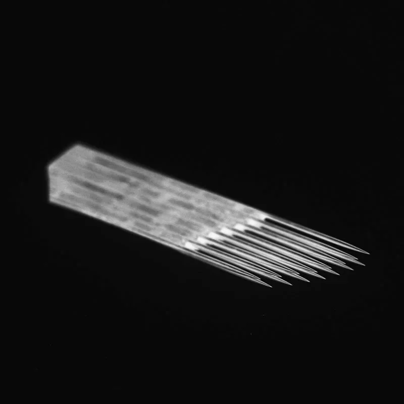 Tattoo Eyebrow Needle Double Row 15-pin Manual Bevel Blade 3D Embroidery Permanent Makeup 50 PCS