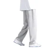 Autumn Casual Trousers Men's Loose Fit Sweatpants Wide Leg Straight Pants Grey Colour Seasonal Pants For Men 5