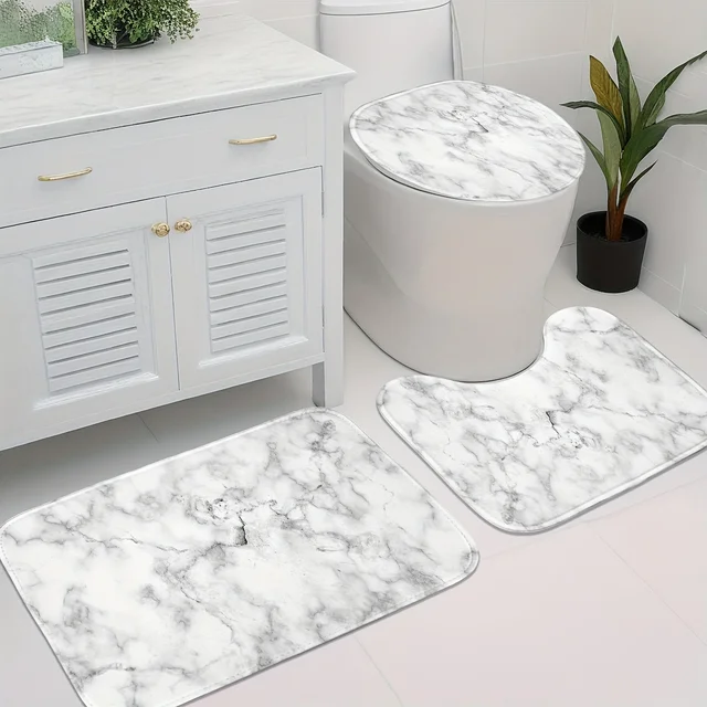 Marble Print Bathroom Set 3