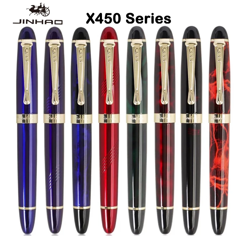 JINHAO 고급 만년필 하이 퀄리티 금속 잉크 펜, 사무용품, 학교 필기용품, 문구, M/1.0 펜촉, X450